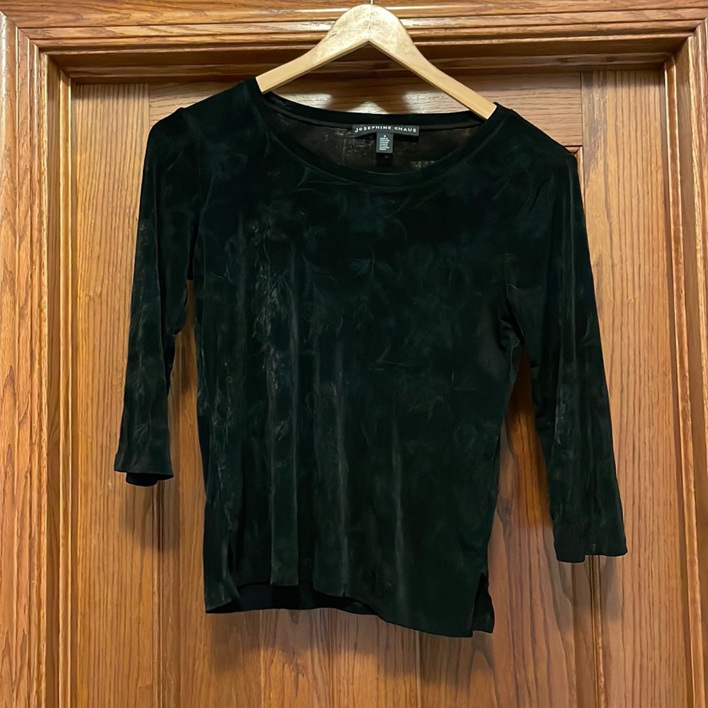 Black Top with Flower Pattern